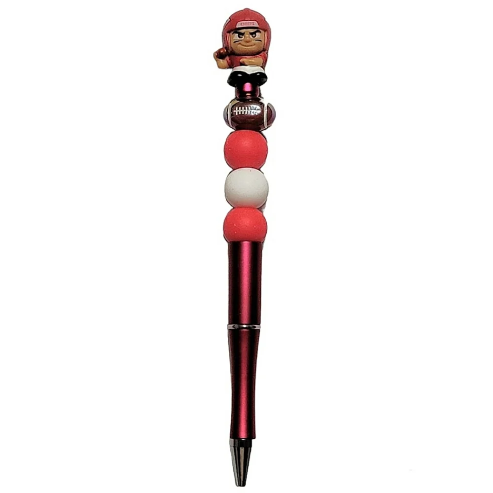 KC Chiefs NFL Patrick Mahomes Teenymates Beaded Ballpoint Twist Pen Red